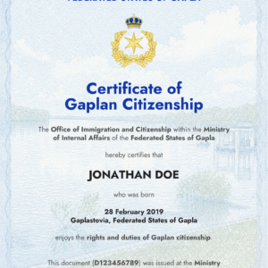 Certificate of Citizenship Citizenship Certificate and Congratulatory Letter (PDF)
