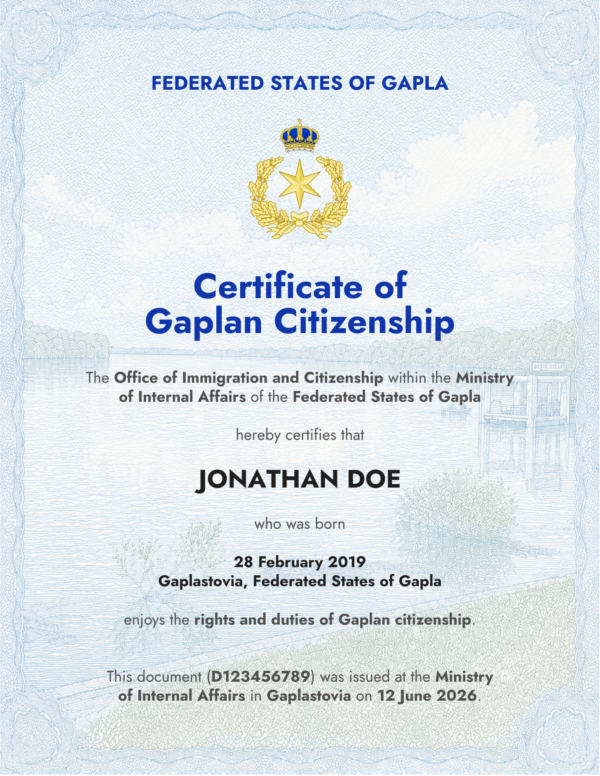 Certificate of Citizenship Citizenship Certificate and Congratulatory Letter (PDF)